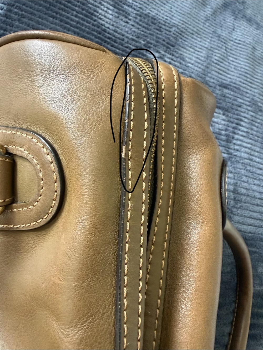 Banana Republic Classic Brown Leather Satchel Handbag - Picture 10 of 16
